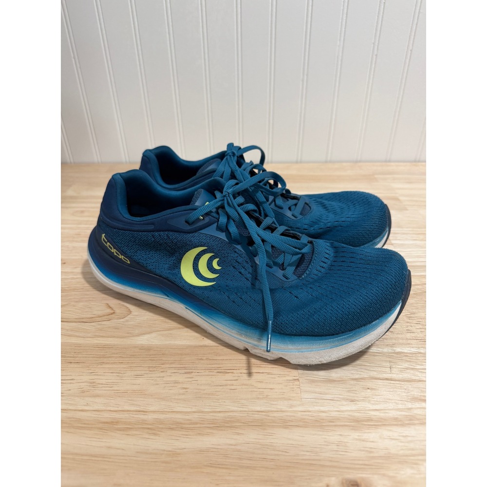 Topo Magnifly 5 Running Sneakers 0MM Drop Blue Green Athletic Men Size 8